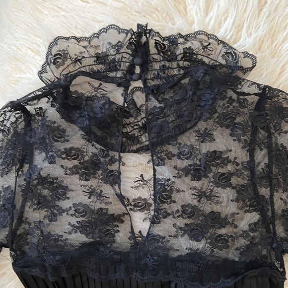 Free People Black Laced Mini Dress - Picture 6 of 10
